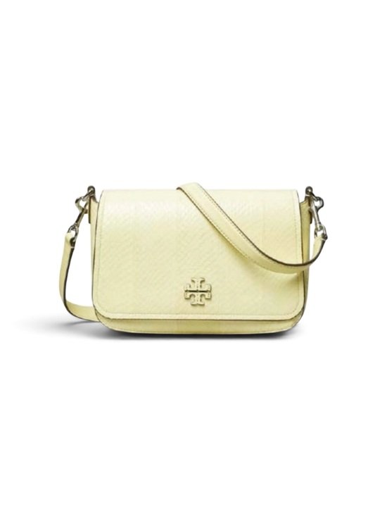 Tory Burch Handbags - Tory Burch Thea Embossed Patchwork Flat Wallet Crossbody Lemon Tart NWT